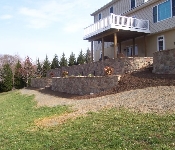 Retaining Wall with Stone Facing, Owings